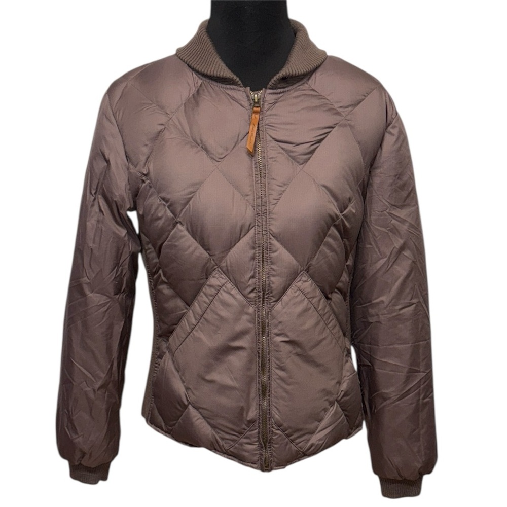 Eddie Bauer XL Brown 1936 Skyliner Goose Down Quilted Puffer Jacket Coat